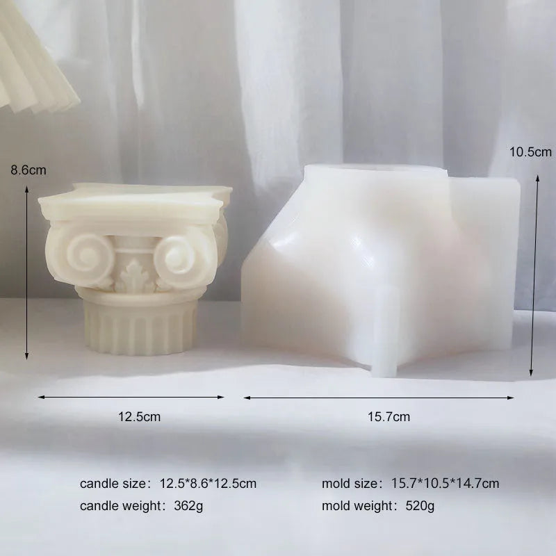 Roman pillar silicone mould for candles, chocolate, cake, and crafts