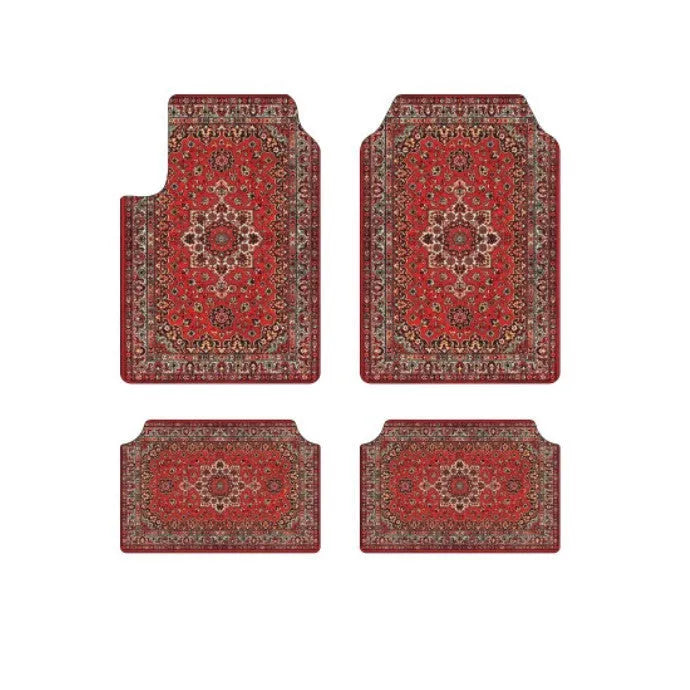 Retro Persian geometric pattern polyester fibre car foot mat in 33x44cm size