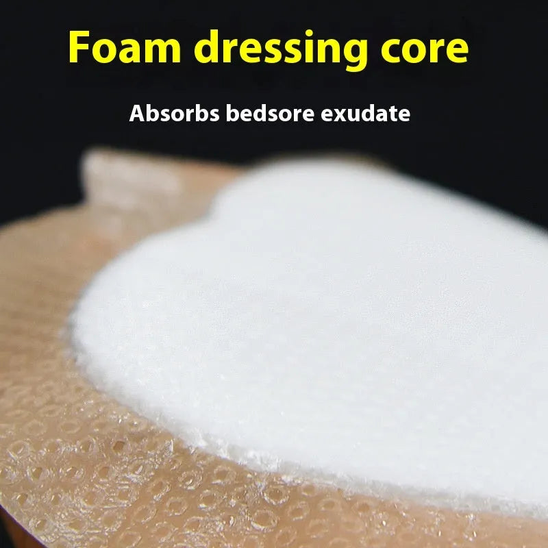 Large skin-tone silicone foam medical dressing for pressure relief and wound care