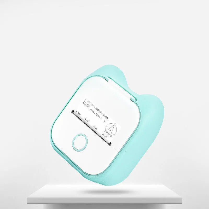Phomemo T02 portable mini thermal label printer in white with Bluetooth connection