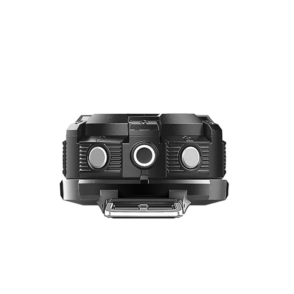 Black waterproof sports digital camera with dust protection showing front view
