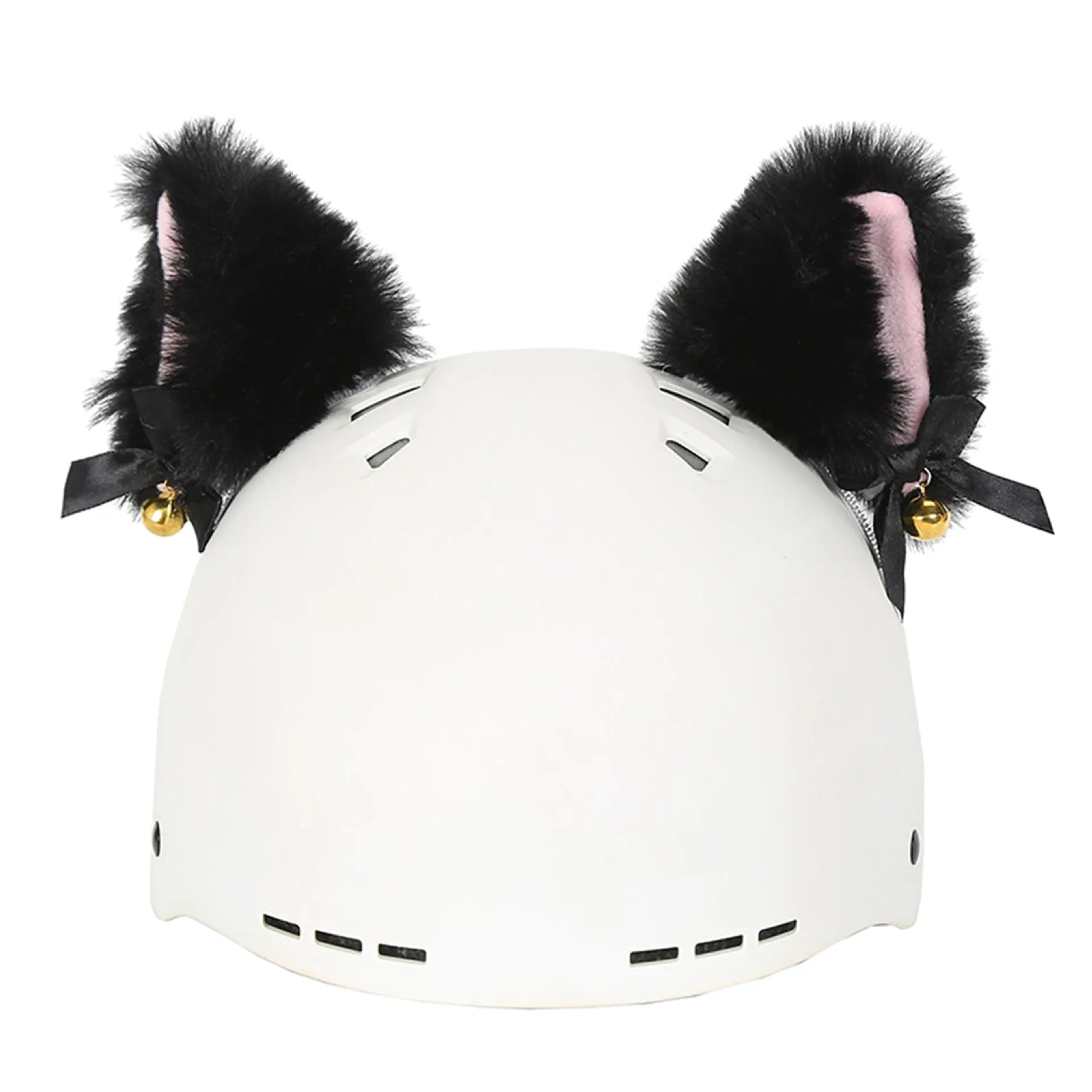 Ski helmet decoration with colourful cartoon character design in soft plush fabric