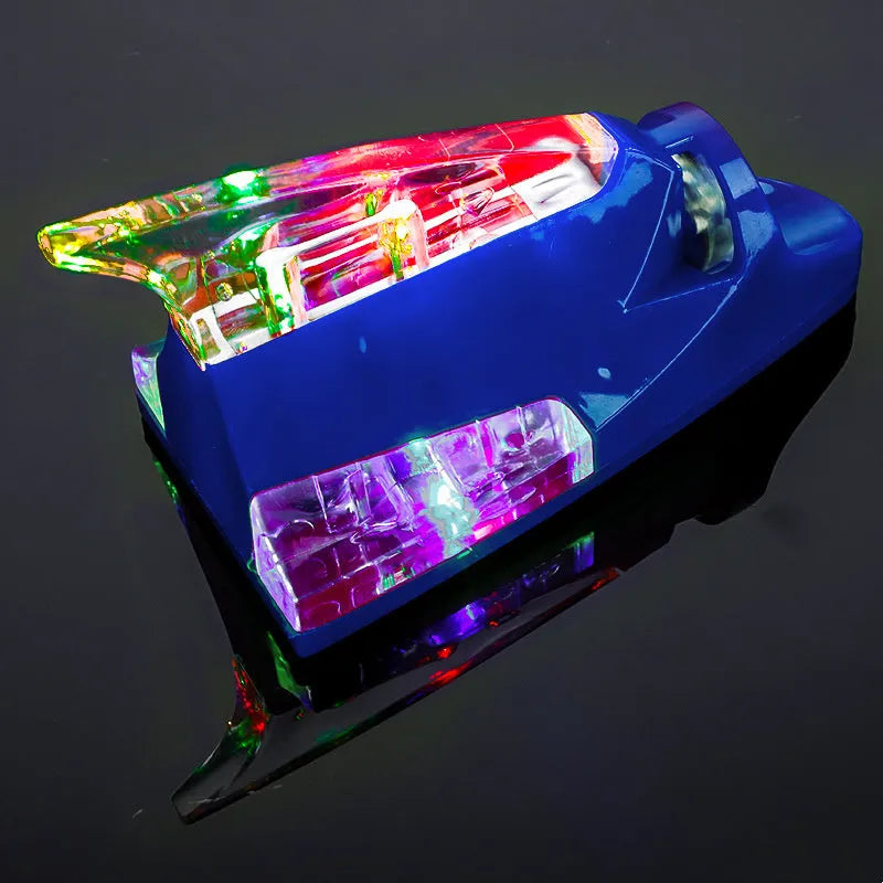 Wind-powered LED car warning light plastic body stick-on install no wiring 140x65x65mm black white red blue silver