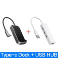 Silver aluminium grey 6-in-1 USB-C docking station for iPad Pro tablets with HDMI port and multiple connectors