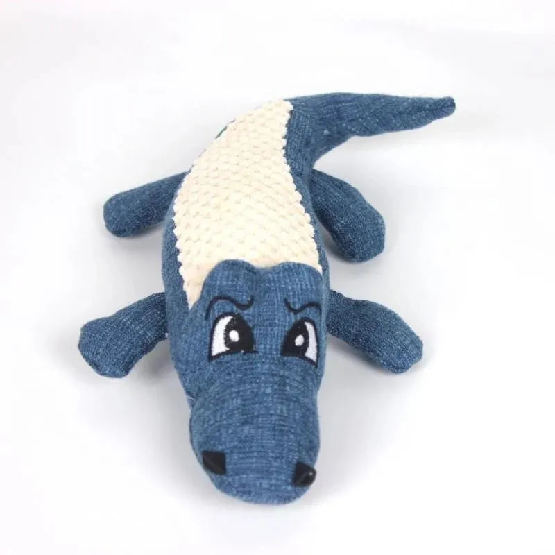 Corn grid plush chew toy with squeaker for cats and dogs in blue green red colours