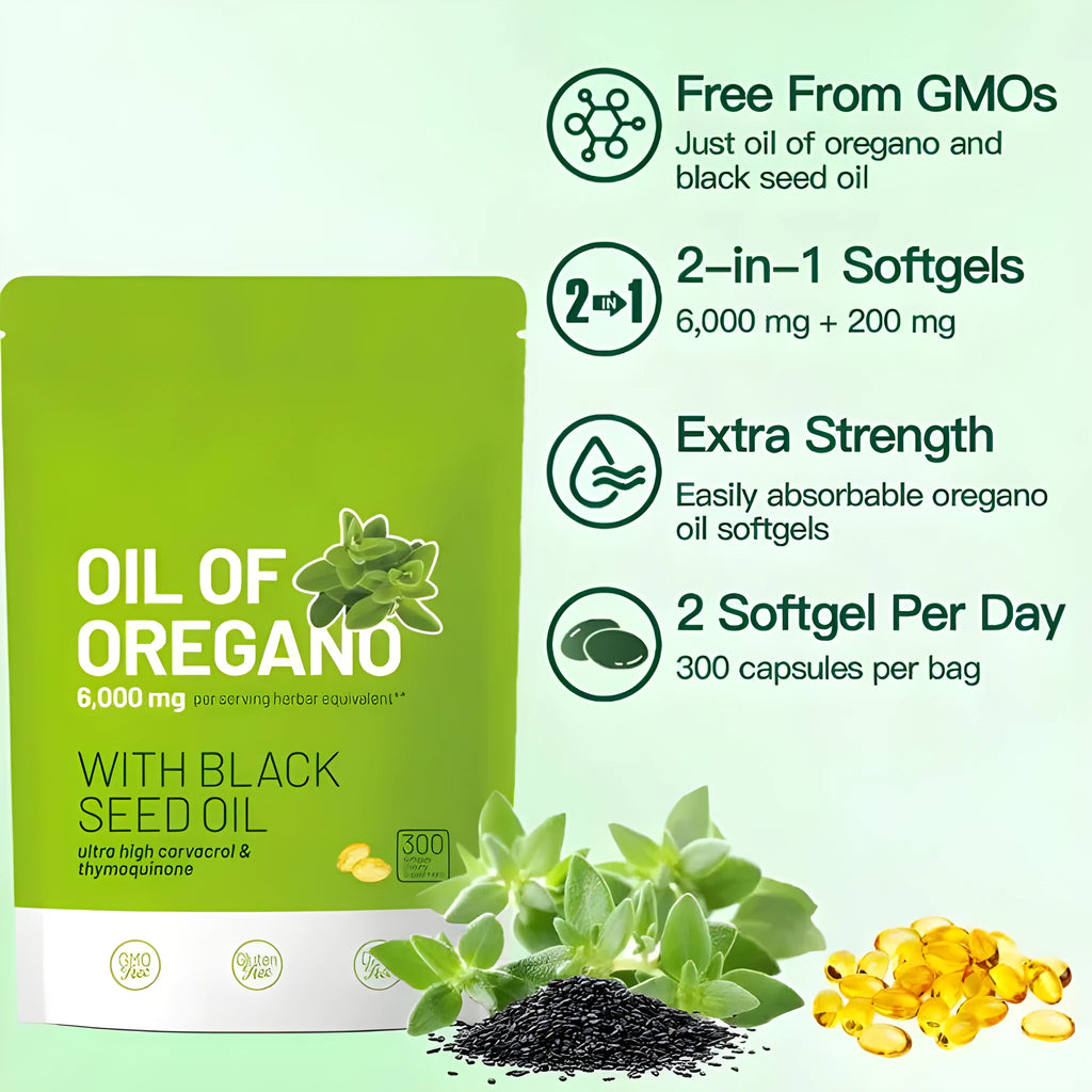 Oregano Oil Capsules butter soft capsules 300 tablets pack body care supplement