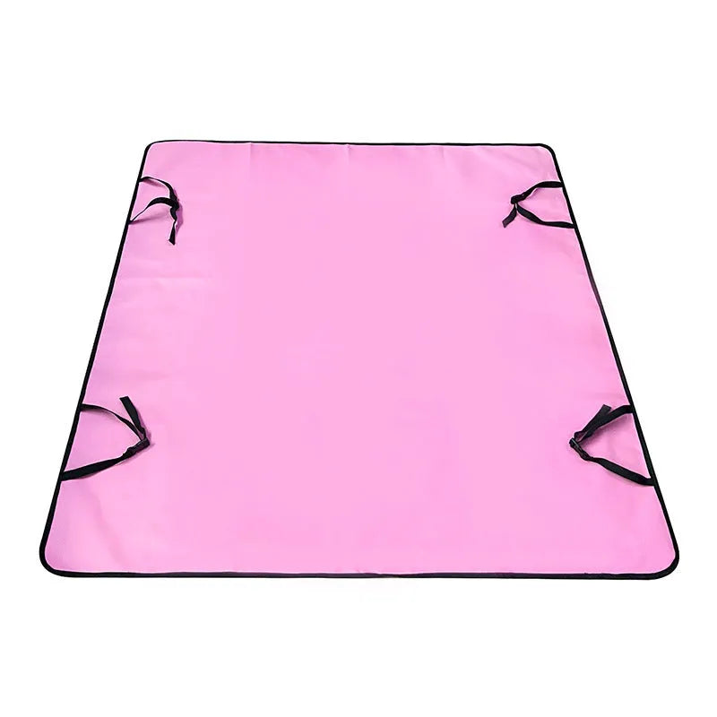 Cloth car pet mat for rear seat protection in multiple colours and dog-themed prints.