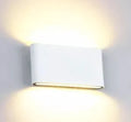 Waterproof aluminium wall lamp in black finish for balcony or aisle use with warm white light output