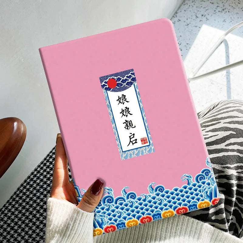Cartoon TPU anti-fall protection case for iPad with elk print design