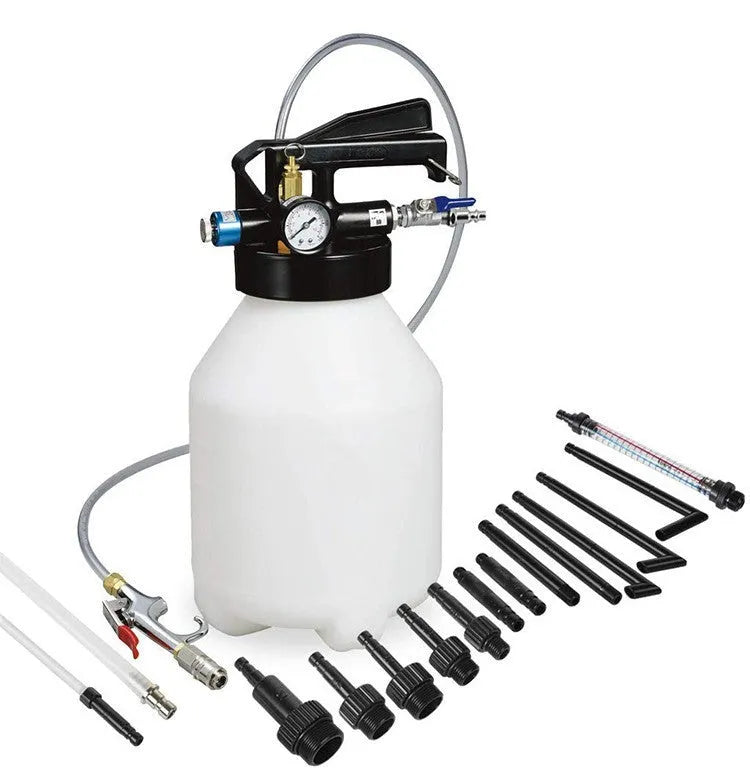 Pneumatic automatic transmission oil changer machine with fluid tank