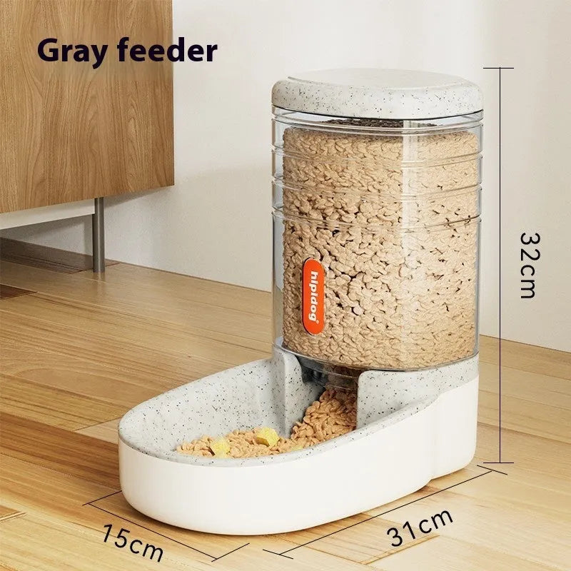 Automatic 3.8L pet water fountain or food dispenser in blue, green, grey, or pink colour