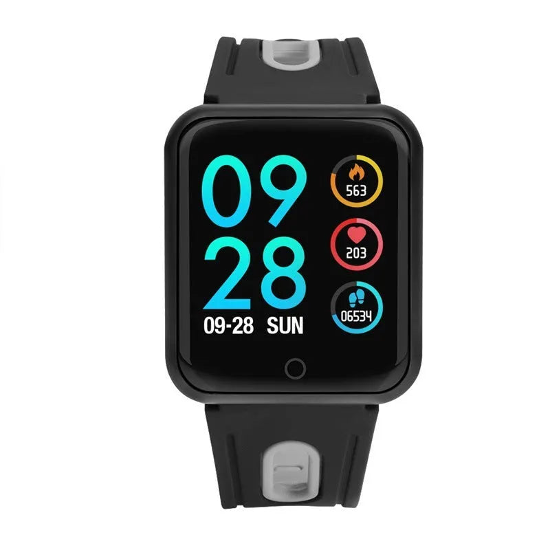 Smart bracelet health monitor with heart rate blood pressure oxygen sleep tracking 1.3 inch touch screen silicone wrist strap