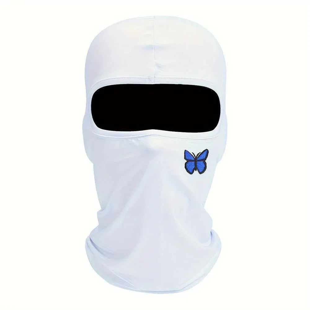 Breathable sun protection wicking sleeve cap in polyester with butterfly design, available in eight colours