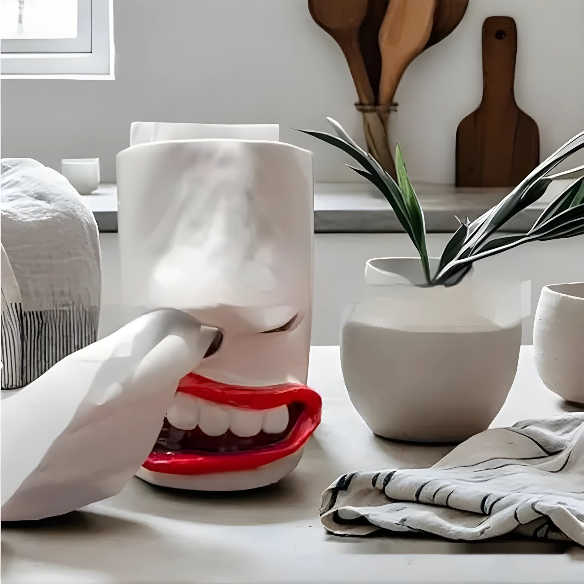 Resin tissue box holder with colourful American style funny tissue paper holder decoration on desk