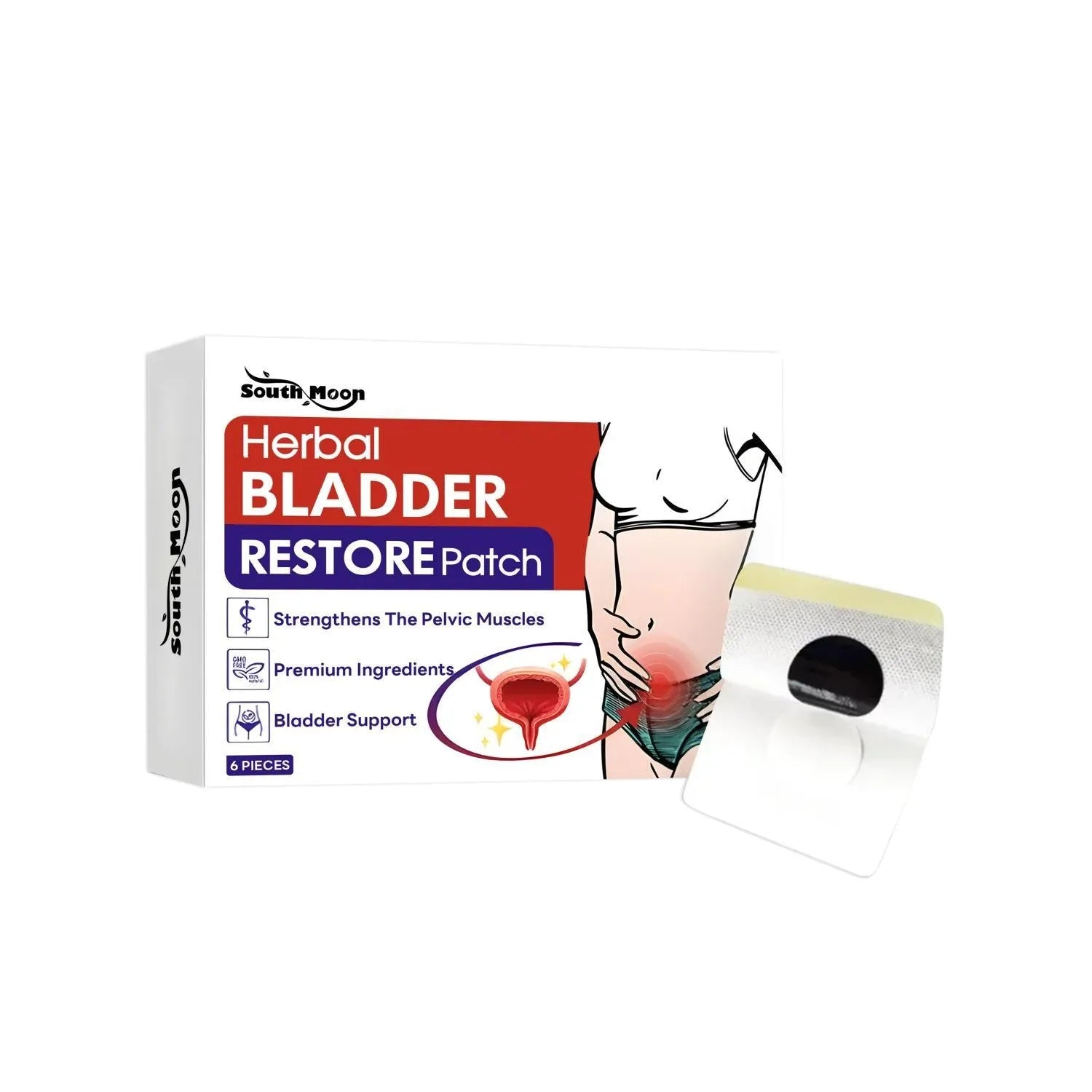 Pack of six herbal repair patches with mugwort root and centella asiatica active ingredients