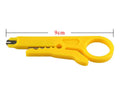 Yellow mini portable wire stripper tool with 0.6 mm stripping diameter