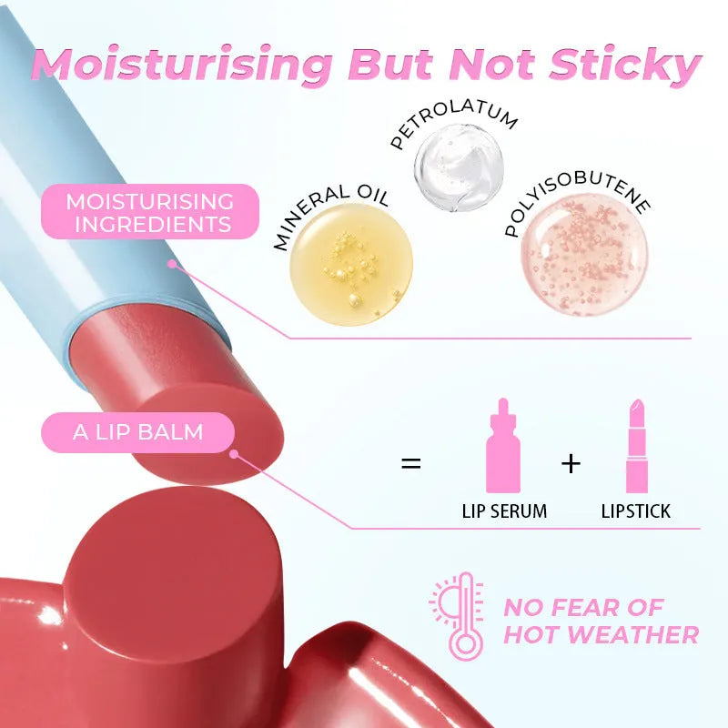 Waterproof moisturising lipstick in six shades with 1.8g content and 3-year shelf life