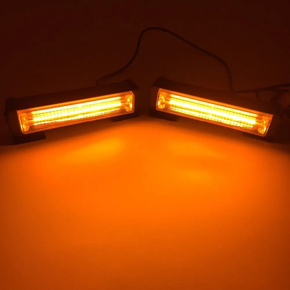 Yellow Model 208 strobe warning light with aluminium alloy and PC housing, 160mm in diameter.
