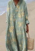 Floral 3D printed shirt dress in polyester fabric with princess silhouette and wide waist design