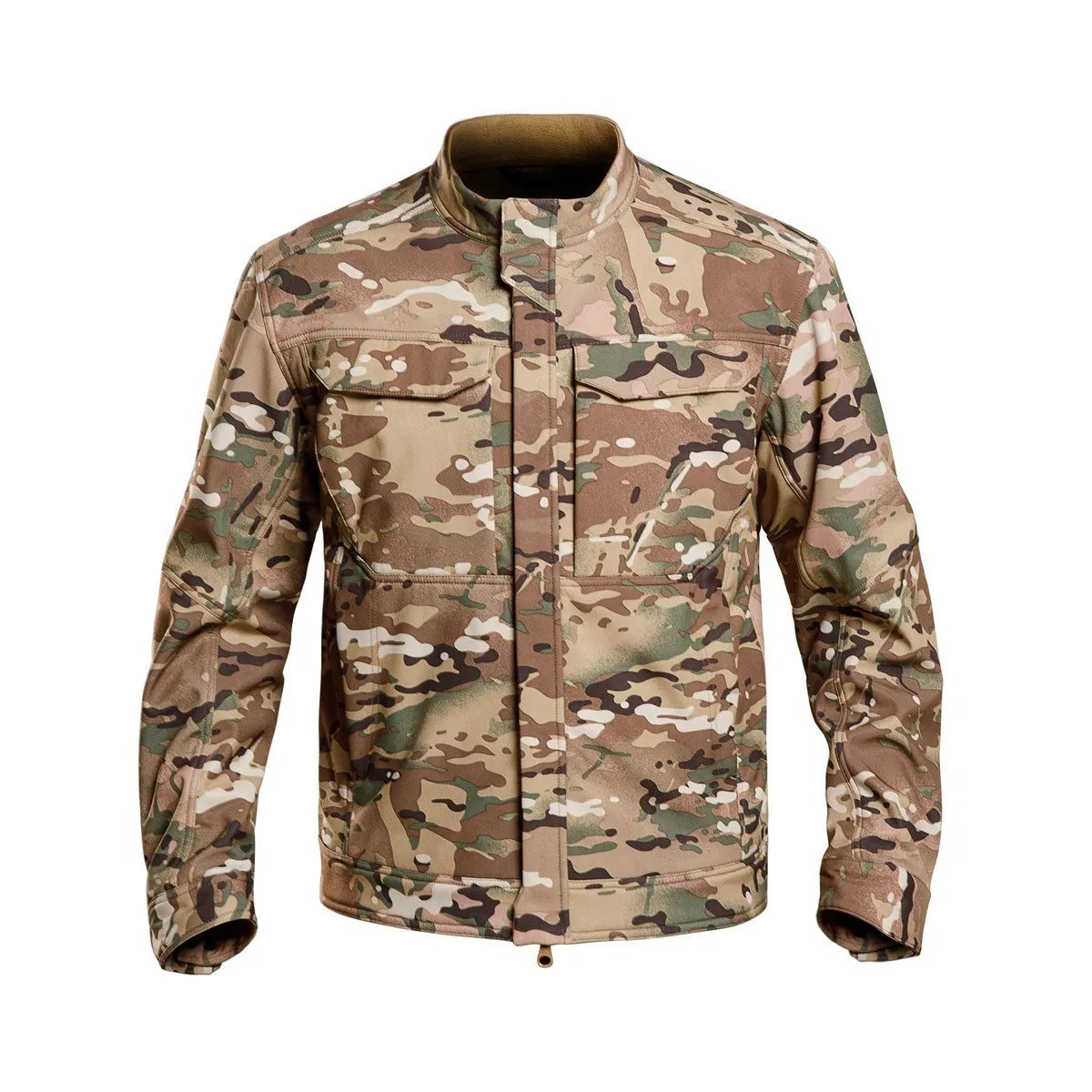 Bone Frog Peak Breaker soft shell mountaineering jacket in black camouflage
