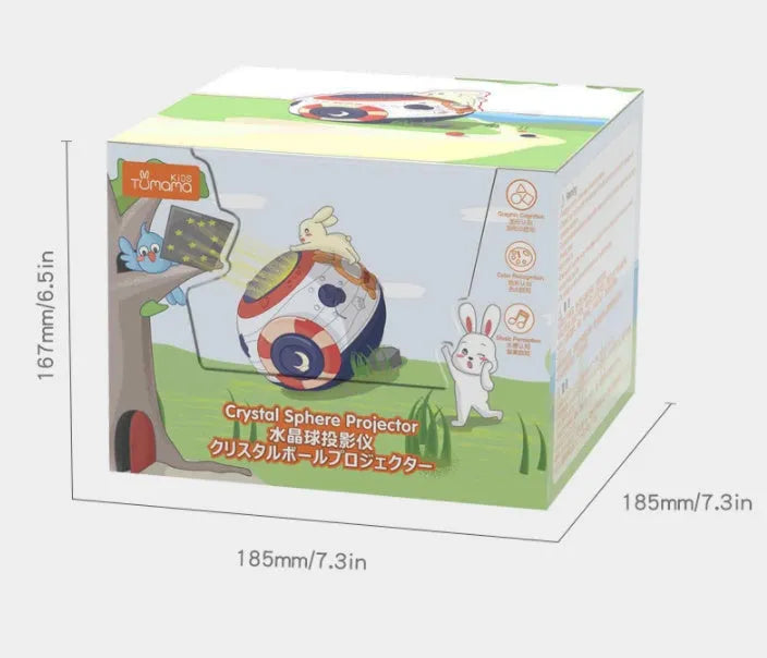 White plastic starry sky night light projector for children with three colour modes and music