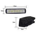 Black die-cast aluminium car auxiliary LED spotlight with bracket mount for 12V-24V systems
