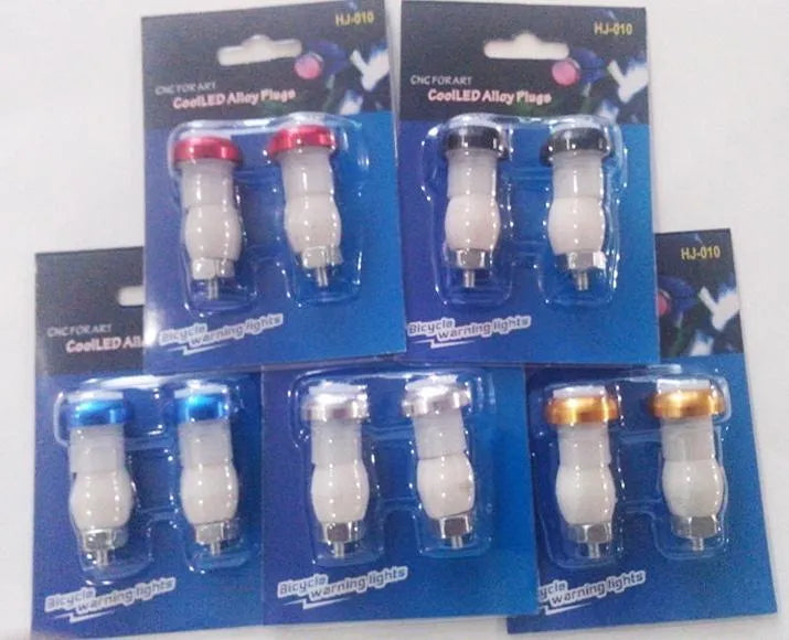 Bicycle handlebar end LED turn signal light in black with 6061 aluminium alloy body and red LED