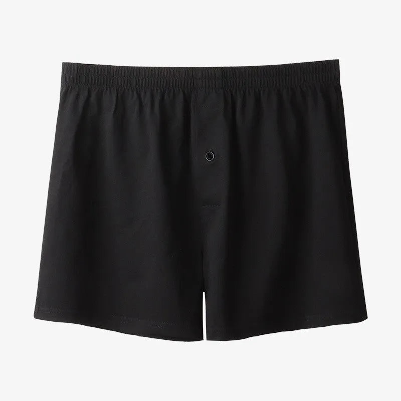Men's light grey pure cotton loose fit boxer shorts with a high waist.