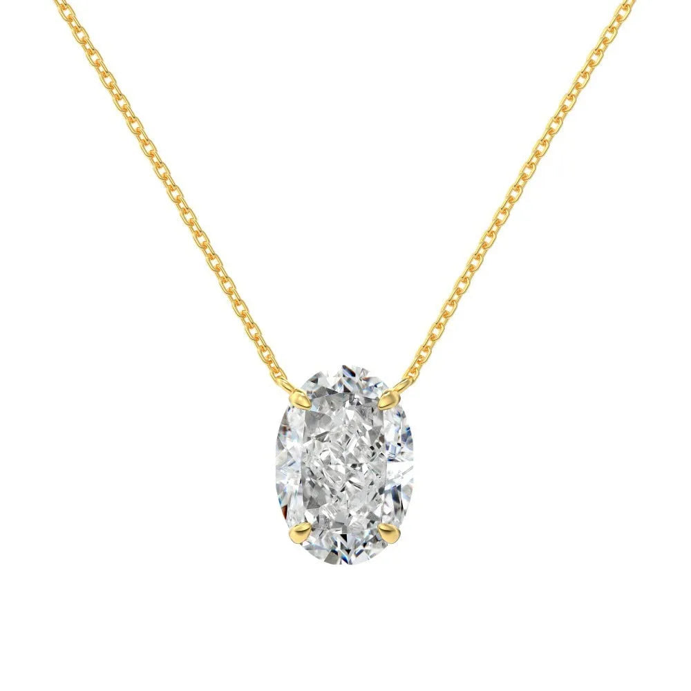 S925 sterling silver geometric ice flower pendant necklace in platinum or gold electroplated finish