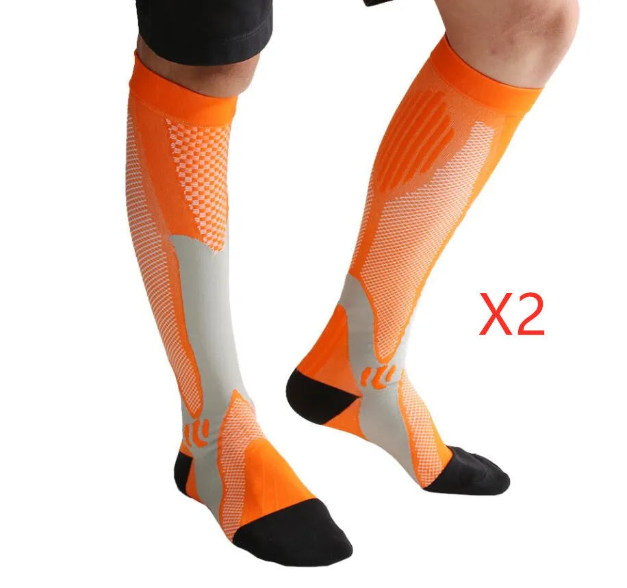 Graduated compression socks for athletic activities and travel in multiple colour options