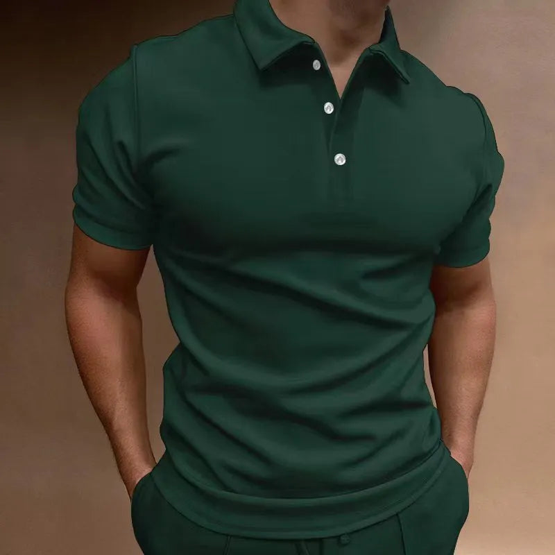 Men's loose fit cotton blend t-shirt in European and American sizing available in seven colours