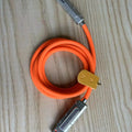 Orange 120W super fast charge PVC data cable, 1.5m length, portable home charging cable
