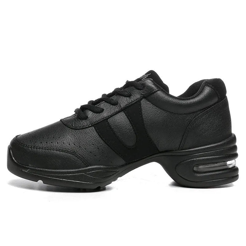 Modern women white dancing shoes with breathable mesh upper and lightweight polyurethane sole
