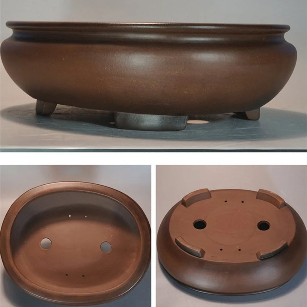 Handmade purple sand desktop flowerpot with classical styling measuring 58cm wide