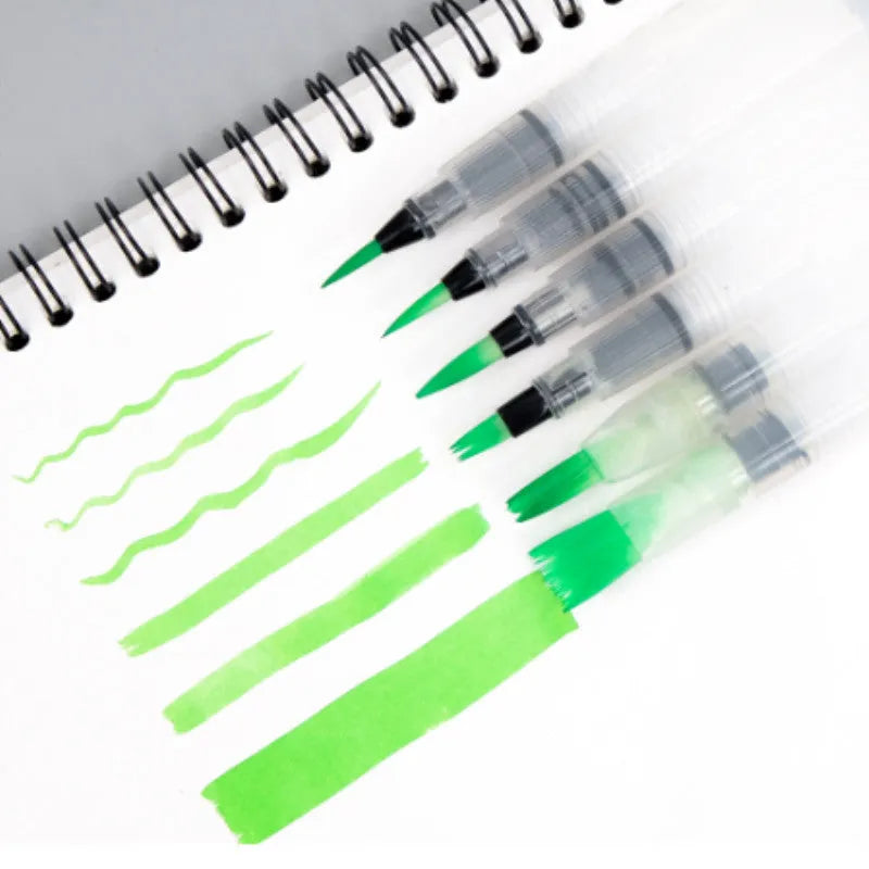 Water pen water-soluble colour watercolour painting set with six-pack crayons and plastic natural fountain pen