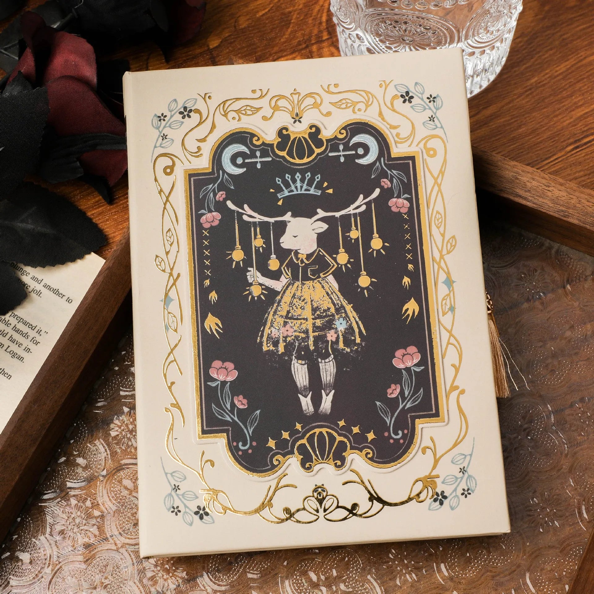 THALO retro art A5 notebook with gothic style cover measuring 11.6 by 16.5 centimetres