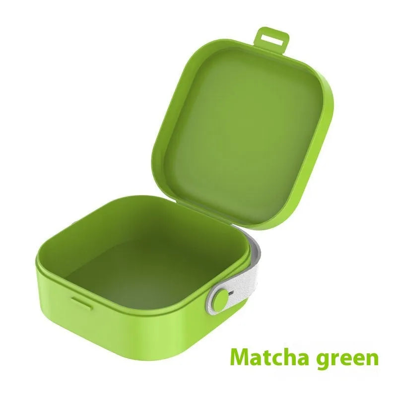 Medium polypropylene cable storage box with lid in five colour options for organising data cables and headphones