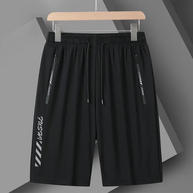 Men's quick-dry nylon sports shorts in loose fifth pants style