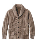 Men's knitted lapel cardigan loose fit deer plush polyester in apricot brown gray navy blue ocean green olive green