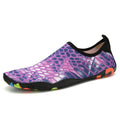 Beach wading shoes in blue colour with Lycra fabric upper and EVA midsole for water sports