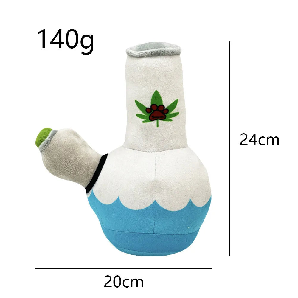 24cm dog squeaky kettle toy in plush bite-resistant fabric, playful kettle shape for fetch