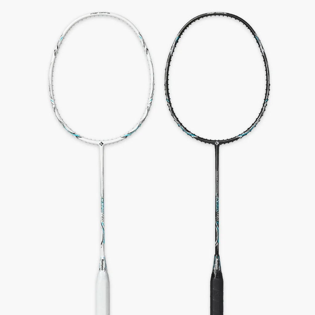 K520pro all-carbon fibre badminton racket in black with pink lines, 675mm length, G5 handle
