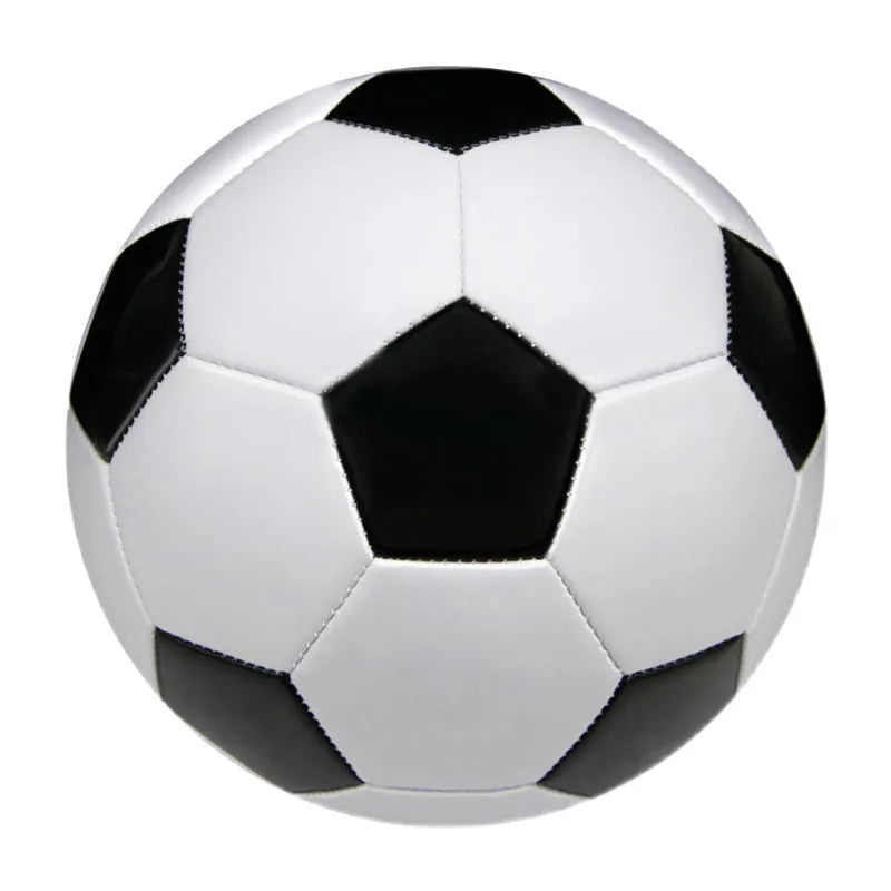 PVC football in sizes 3, 4 and 5 with machine-sewn construction for training and competition