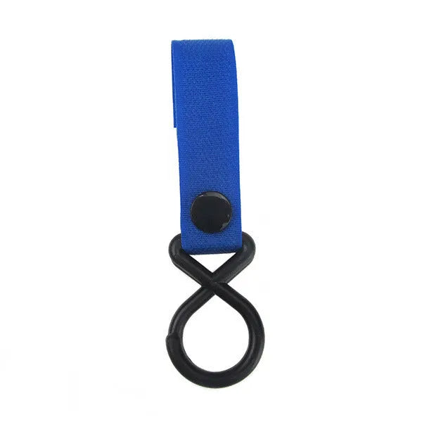 Nylon luggage hook in one of 18 available colours, including black, red, blue, and green variants