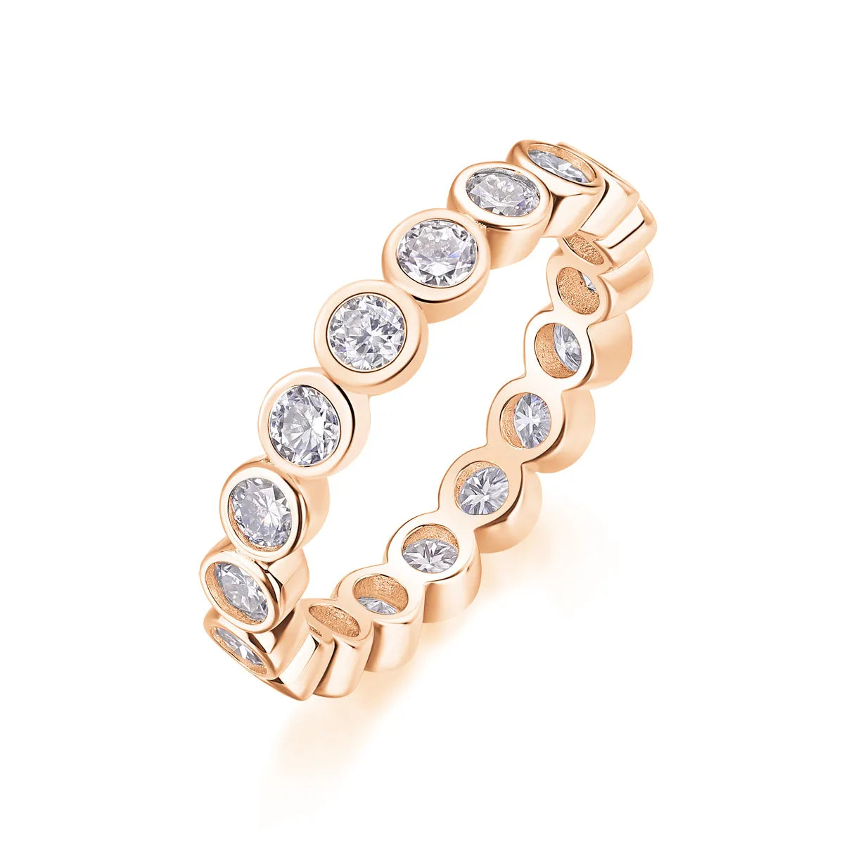 Moissanite wedding ring set in gold, platinum, and rose gold, S925 silver with platinum plating, sizes 5-9