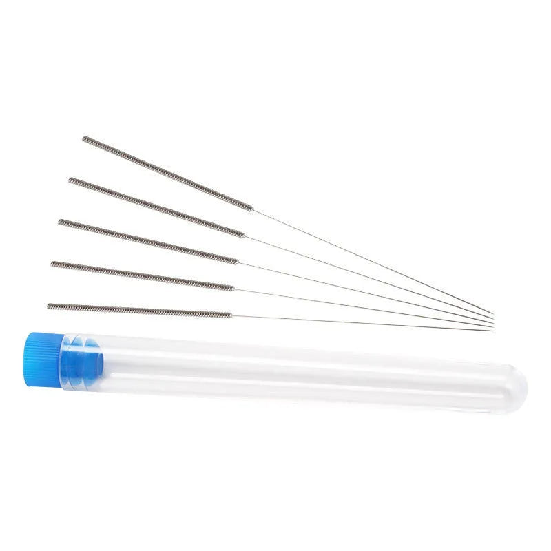 Mk8 E3D 3D printer nozzle cleaning needle set with five diameter sizes