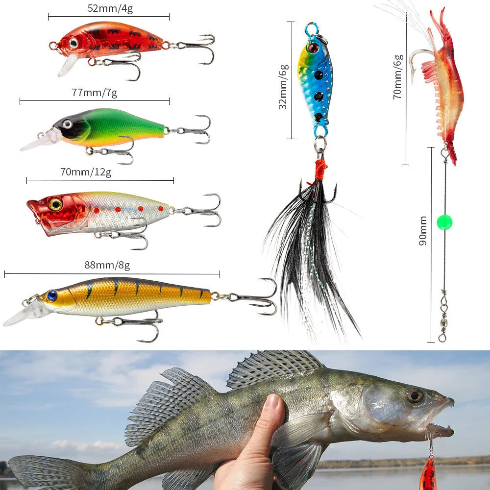 Christmas Mino Bog Fishing Set with 24 metal pieces in blind box packaging