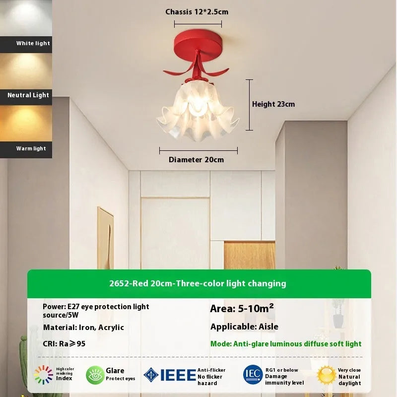 Cream coloured Linglan flower corridor aisle light with modern simple design for hallway illumination