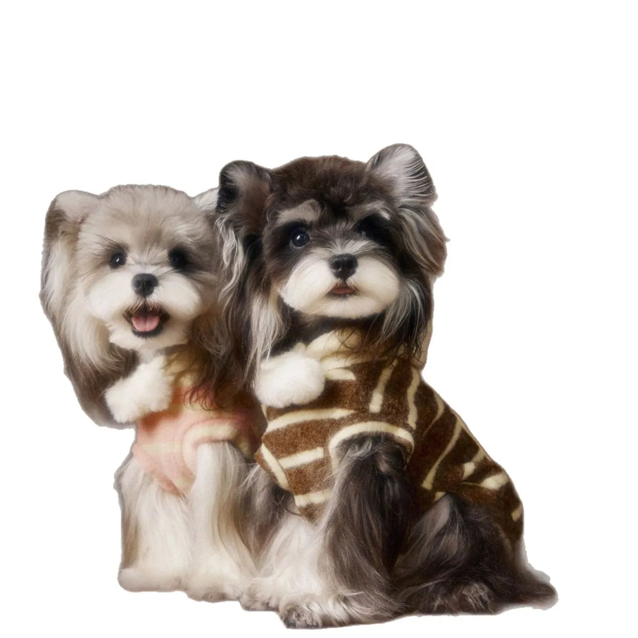 Pet clothes autumn winter cute felt biscuit sweater in pink and coffee colours for dogs and cats