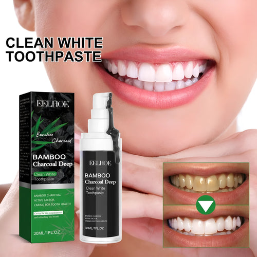 30ml bamboo charcoal bright white toothpaste tube for stain removal